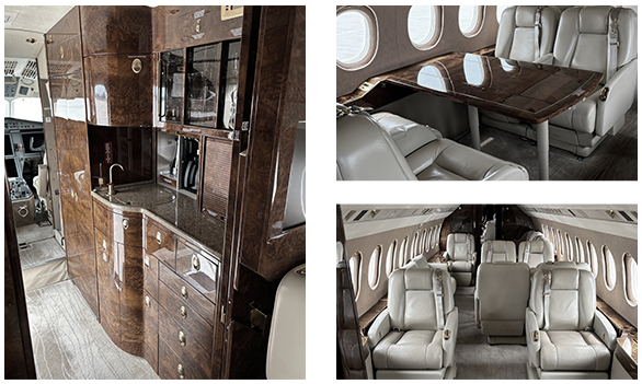 Interior images of THI Falcon 900DX jet