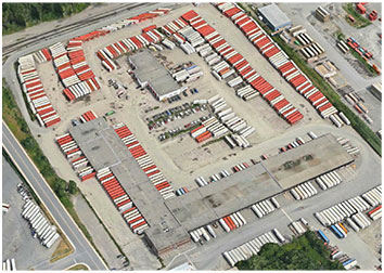 Overhead view of THI real estate in Montreal
